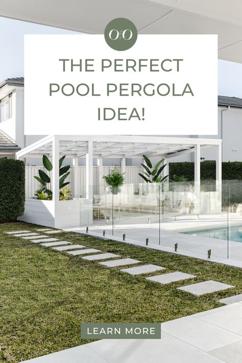 Pool And Pergola Backyards, Pool Fencing Landscaping Ideas, Pool Area With Gazebo, Pool Area Shade Ideas, Outdoor Pool Pergola, Pool Gazebo Ideas Cabanas Pergolas, Pool And Pergola Ideas, Poolside Pergola Ideas, Poolside Landscape Ideas Backyards