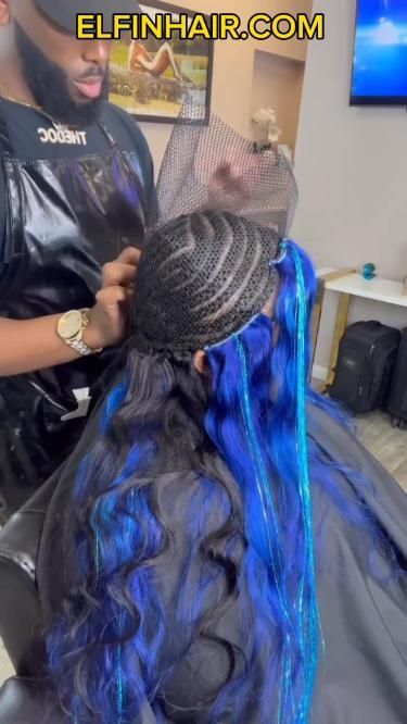 ❄️Exquisite TransformationSide part sew-in with leave outadding blue weaveglitters for highlights looking💙Would you rock(Human hair free 24hrs worldwide shipping)🥶 Curly Sew In Weave, Side Part Quick Weave, Hair Websites, Curly Sew In, Beauty Tips With Honey, Sew In Extensions, Sew In Hair Extensions, Highlighted Hair, Sew In Hairstyles