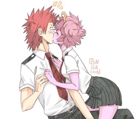 Kiri X Mina, Mina Kirishima, Kirishima X Mina, Bnha Kirishima, Ashido Mina, My Hero Academia Ships, Mina Ashido, Alien Queen, My Hero Academia 2