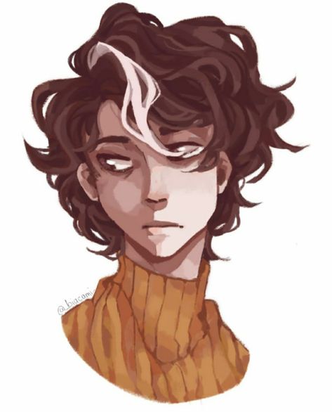 Wilbur Soot Fanart Sketch, Cool Faces To Draw, How To Draw Wilbur Soot Hair, Annoyed Face Drawing Reference, Face Bandages Drawing, Curly Anime Hair Male, Boy With Curly Hair Drawing, Nonbinary Nail Art, Wearing Headphones Drawing Reference