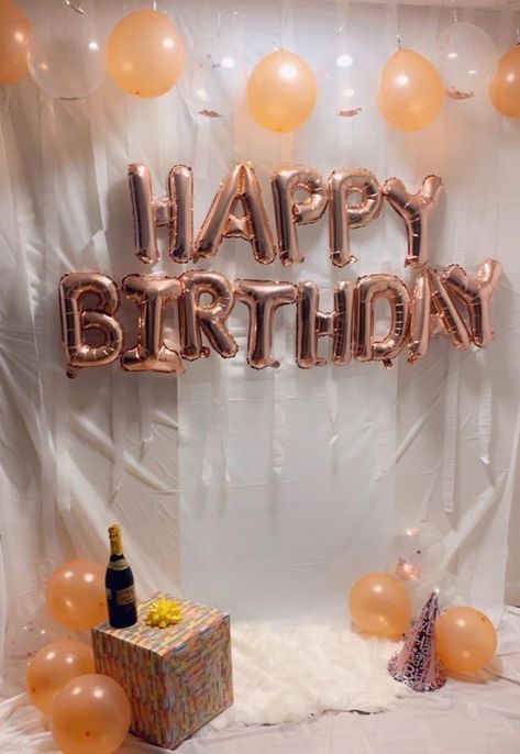 Happy 26th Birthday, Birthday Theme Decoration, Birthday Decorations At Home, Balloons For Birthday, Birthday Room Decorations, 20th Birthday Party, Birthday Letter, Simple Birthday Decorations, Birthday Goals