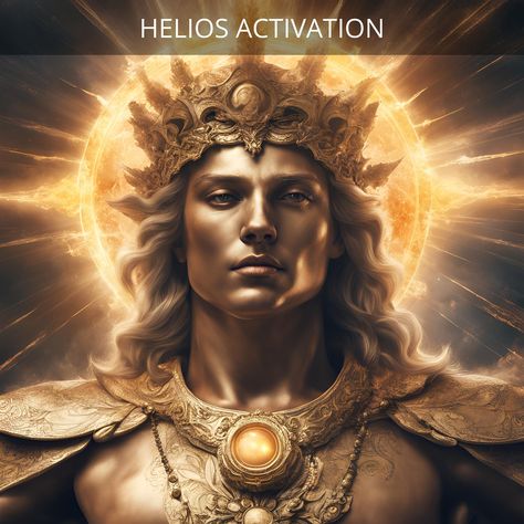 Helios Activation This is a channeled activation and the following information was given during the channeling: "Feel the warmth of the primordial sun ignite within you. I, Helios, the golden god of light, extend a hand to awaken the dormant power within. This activation is a forging of your potential, bathed in the invigorating fire of my essence. This activation can support you with: - Solar Brilliance: sharpen your mind and focus. Let go of mental fog and unlock a wellspring of clarity. - Unb Helios God, God Of Light, Let Go, The Golden, Reiki, The Face, Essence