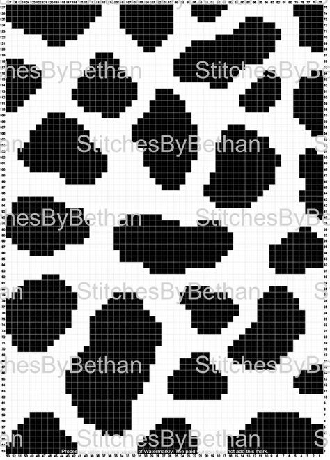 Checkered Crochet Blanket Pattern, Graphgan Patterns Free Charts, C2c Crochet Pattern Free Beginner, Cow Print Crochet, Crochet Cow Print, Crochet Cow Blanket, Crochet Pattern Cow, C2c Crochet Pattern, C2c Crochet Pattern Free