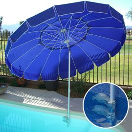 Umbrellas Around The Pool, Above Ground Pool Shade Ideas, Floating Umbrellas Pool, Pool Deck Umbrella, Solar Blanket For Pool, Pool Umbrella, Blue Pool Umbrella, Pool Paradise, Pool Shade