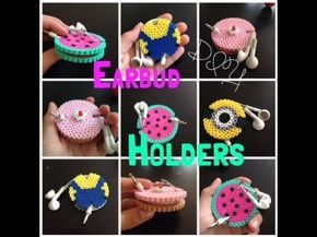 DIY Perler Bead Earbud Holders//Adorable Watermelon, Cake, Minion Holders! - YouTube Perler Bead Planet, Earbud Holder Diy, Cake Minion, Earbud Holder, Melty Bead Patterns, Watermelon Cake, 3d Perler Bead, Fuse Bead Patterns, Hama Beads Design