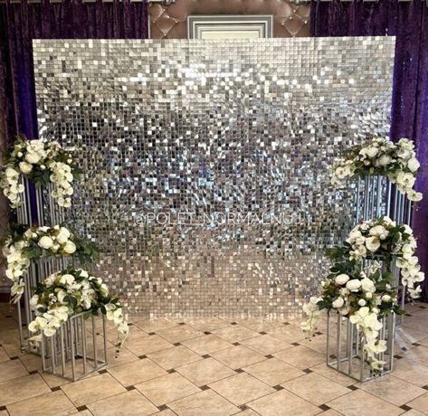 Diy Quinceanera Decorations, Art Deco Geometric Patterns, Party Balloons Diy, Photo Booth Design, Cocktail Decoration, Graduation Backdrop, Quinceanera Decorations, Event Display, Shimmer Wall