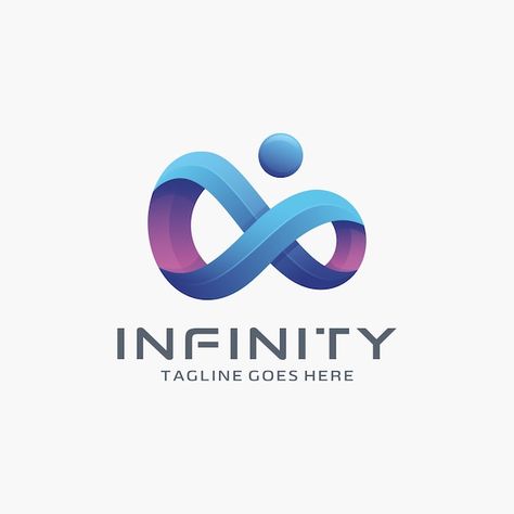 Modern 3d infinity logo design with dot | Premium Vector #Freepik #vector #limitless #infinite-logo #loop-logo #endless Infinity Logo Design, Logo Design Infinity, It Logo Design, Infinite Logo, Logo Design 3d, Logo Infinity, Infinity Logo, 3d Logos, Design Club