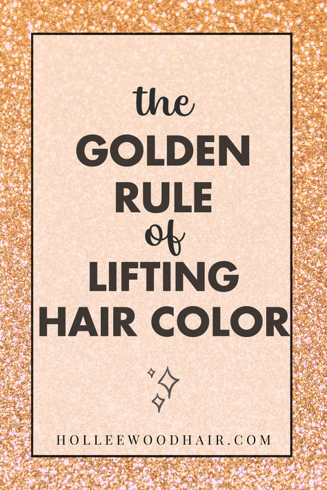 The golden rule of lifting hair color Hair Color At Home, Unicorn Hair Color, Hair Facts, Awesome Hairstyles, The Golden Rule, Colored Hair Tips, Aging Beauty, Teased Hair, Neon Hair