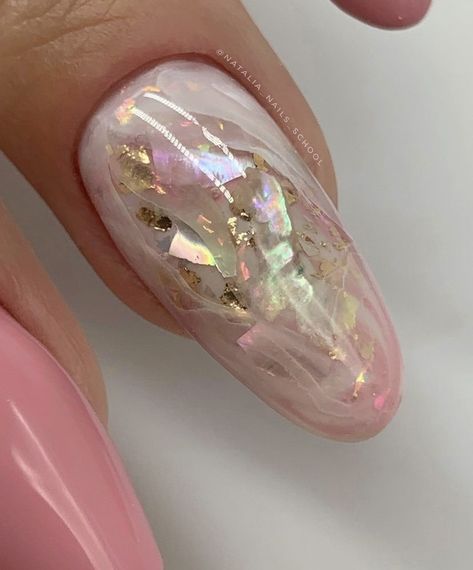 Abalone Shell Nail Art, Abalone Nail Art, Abalone Shell Nails, Abalone Nails, Sea Nails, Encapsulated Nails, Dipped Nails, Nail Inspo, Pretty Nails