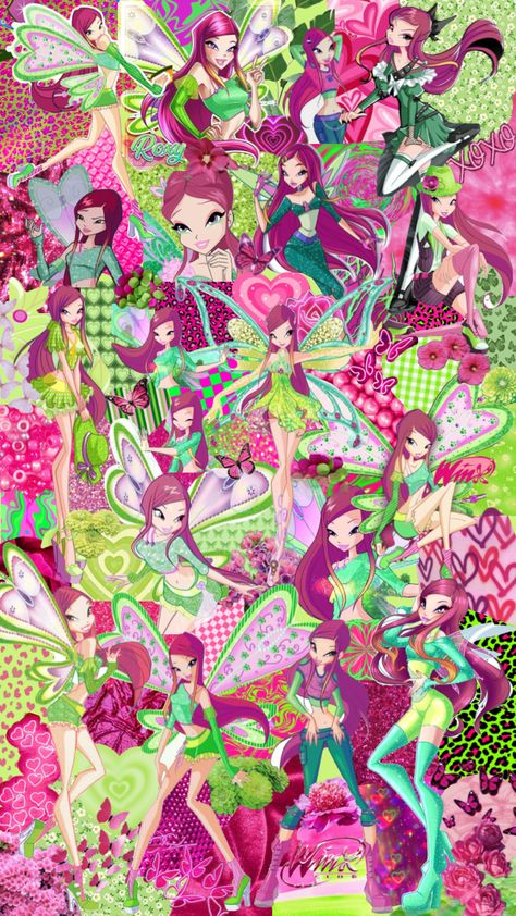 #winx #winxclub #roxy #limegreen #lime Roxy Winx Club, Las Winx, Clubbing Aesthetic, Winx Club, Roxy, Lime Green