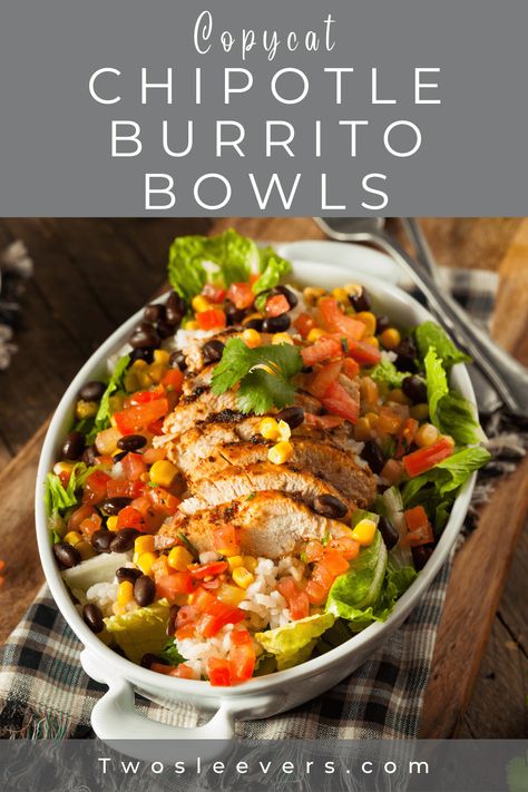 Copycat Chipotle Burrito Bowl | Chicken Burrito Bowl Recipe Southwest Burrito Bowl, Mucho Burrito Copycat, Burrito Bowl Chicken, Copycat Chipotle Burrito Bowl, Copycat Chipotle Burrito, Chipotle Chicken Copycat, Chicken Burrito Bowl Recipe, Chipotle Chicken Bowl, Chipotle Copycat