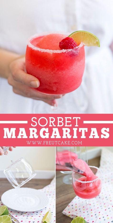 Sorbet Alcohol Drinks, Wine Sorbet Recipes, Sherbet Alcohol Drinks, Sorbet Cocktail Recipes, Raspberry Margarita Recipe Frozen, Raspberry Sorbet Cocktail, Ninja Creami Cocktail Recipes, Ninja Creami Margarita Recipe, Ninja Creami Cocktails