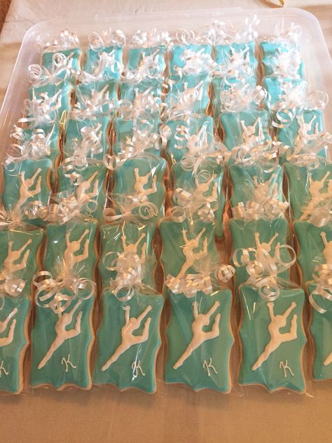 Dancer cookies- with initial Dance Themed Cookies, Dance Team Cookies Decorated, Dance Cookies Decorated, Dance Desserts, Dancer Cookies, Cutout Cookies Decorated, Dance Cookies, Recital Gifts, Royal Cookies