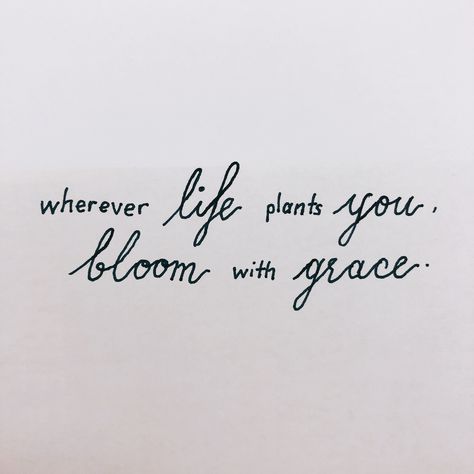 Wherever life plants you, bloom with grace #handwriting #handlettering #calligraphy Bloom With Grace, Handlettering Calligraphy, Wedding Florals, Cricut Svg, Handwriting, Floral Wedding, Hand Lettering, Piercings, Vision Board