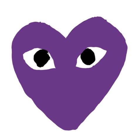 Cdg Heart Wallpaper Purple, Violet Widget, Bape Heart, Heart With Eyes Wallpaper, Comme Des Garcons Wallpaper, Cdg Heart Wallpaper, Purple Heart Wallpaper, Cdg Heart, Cdg Wallpaper