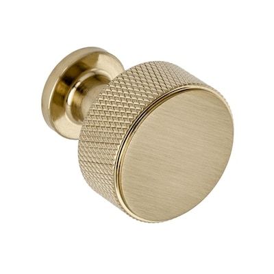 Satin Brass Hardware, Transitional Cabinets, Brass Cabinet Knob, Shop Cabinets, Cabinet Drawer Hardware, Brass Cabinet, Brass Knobs, Hardware Finishes, Decorative Hardware