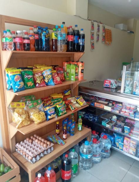 Sari Sari Store Design Ideas, Kioscos Ideas, Small Shop Ideas, Modern House Colors, Street Food Design, Grocery Store Design, Mini Store, Emergency Bag, Betta Fish Tank