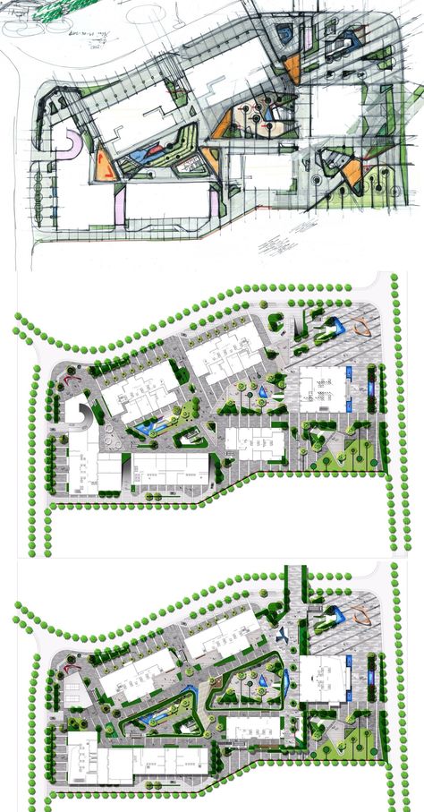 Commercial Landscape Design#SZ China#Design Process and Development (M_Oplado Metrostudio_2017) Commercial Building Landscape Design, Landscape Design Commercial, Masterplan Architecture, Architecture Site Plan, Commercial Landscape Design, Commercial Landscape, Urban Design Graphics, Landscape Design Drawings, Urban Design Concept