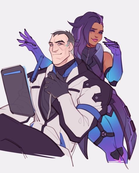 Sombra And Sigma, Venture Overwatch Fanart, Overwatch Character Art, Sombra Fanart, Sigma Overwatch, Sombra Overwatch, Overwatch Fanart, Overwatch Funny, Overwatch Comic