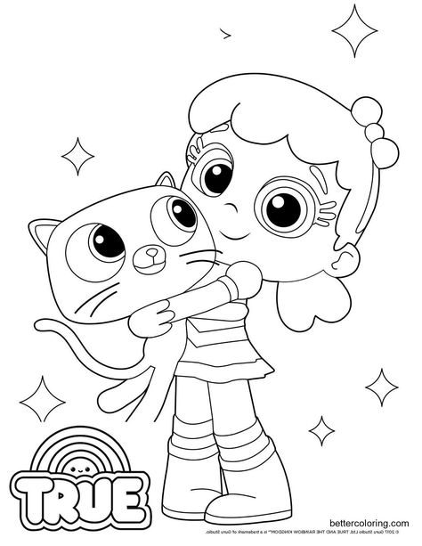 Free True and the Rainbow Kingdom Coloring Pages True and Bartleby Line Drawing printable for kids and adults. You can download and print... Rainbow Baby Birthday, True And The Rainbow Kingdom, Rainbow Kingdom, 9 Month Old Baby, Birthday Coloring Pages, Tree Coloring Page, Wishing Tree, Cartoon Coloring Pages, Page Ideas