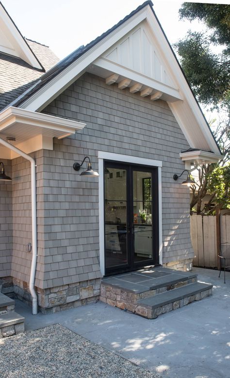 Shingle House Exterior, Intellectual Gray, Exterior Home Renovation, Cape Cod House Exterior, Extreme Makeover Home Edition, Shingle House, Siding Trim, Lake Houses Exterior, Project House