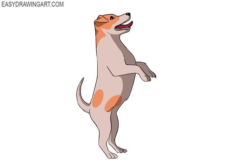 Dog Standing Up, Standing Dog Drawing, Dog Sitting Drawing, Walking A Dog Drawing, How To Draw A Dog Running, Dog Walking Drawing, Dog Sculpture Art, Drawing Stand, Cartoon Dog Drawing