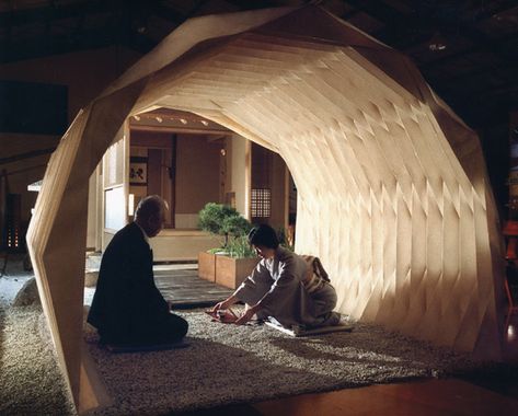 Works, Yuko Nishimura Japanese Tea Room, Atrium Design, Origami Architecture, Japanese Tea Ceremony, Tea Art, Reading Room, Japanese House, Japanese Paper, Japanese Tea