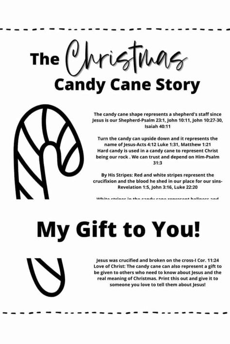 Christmas Candy Cane Story Candy Cane Tags Printable Free, Candy Cane Poem Printable, Candy Cane Craft, Candy Cane Story, Candy Cane Poem, Candy Cane Gifts, Candy Cane Crafts, Christmas Eve Traditions, Psalm 23 1