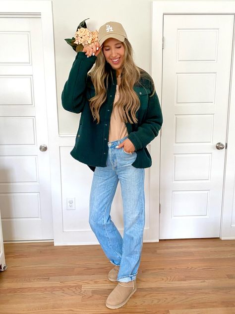 I'm in love with this men's Sherpa Long Sleeve Shacket in green! I paired it with uggs and denims. Click to shop the look! Mens Sherpa, Cozy Fall Outfits, Green I, Fall Inspo, I'm In Love, Weekend Style, Fall 2022, Shop The Look, Outfit Inspo Fall