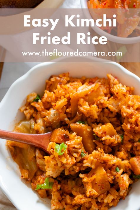 Kimchi Rice Recipe, Kimchi Recipe Ideas, Fried Kimchi Rice, Kimchi Fried Rice Easy, Easy Kimchi Fried Rice Recipe, Kimchee Fried Rice Korean Style, Cheese Kimchi Fried Rice, Shrimp Kimchi Fried Rice, Kimchee Fried Rice