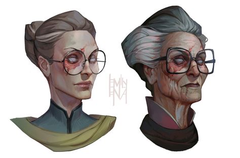 ArtStation - Young grandmas, Yernata (Emilyena) Mukhanzharova Dnd Inspiration, Character References, Baba Yaga, Alien Concept Art, Art Corner, Oc Ideas, Art Characters, Character Ideas, Artist Style