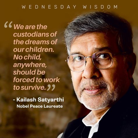 As reiterated time and again by our Founder and Nobel Peace Laureate Kailash Satyarthi - It is time for a universal law for accountability against use of child labour in global supply chains. Together, we can make this happen. #WednesdayWisdom #EndChildLabour Kailash Satyarthi, Child Labour, Study Related, Global Supply Chain, Nobel Peace Prize, Wednesday Wisdom, Important People, Together We Can, Labour