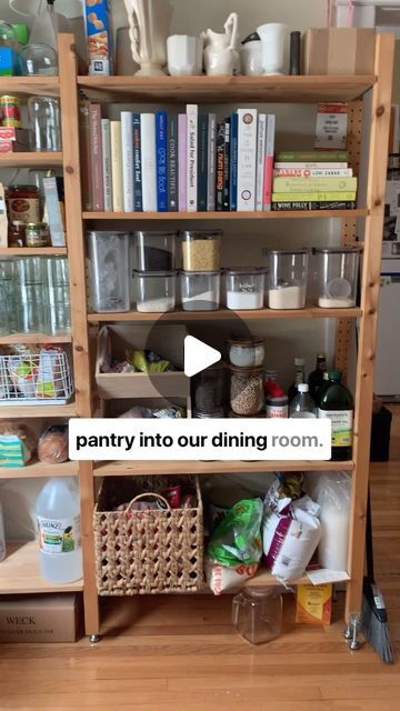 Sarah Hart | Freezer Cooking on Instagram: "We moved our pantry into the dining room and it’s helped me so much!" Pantry In Dining Room, Beautiful Pantry, Freezer Cooking, The Dining Room, Pantry, Dining Room, On Instagram, Instagram