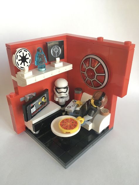 Lego Habitat Ideas, Lego Habitat, Lego Moc Ideas, Easy Lego Creations, Mini Diorama, Lego Accessories, Star Wars Ideas, Lego Starwars, Lego Diy