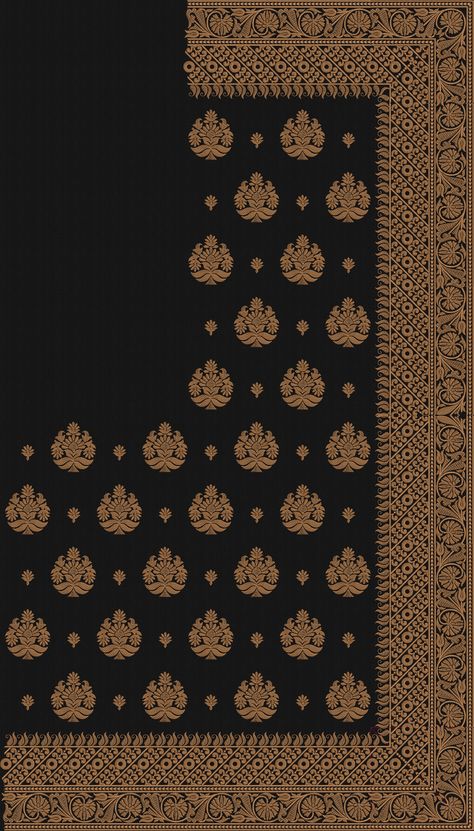 Jacquard Saree Pallu Design Sketch, Pallu Designs Saree Sketch, Saree Sketch, Imvu Textures, Pakistani Kurta Designs, Baluchari Saree, Saree Pallu, Indian Dresses For Women, Pakistani Kurta