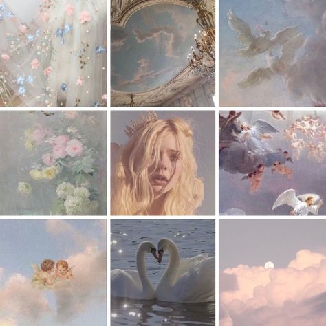 Moon Angel Aesthetic, Angelcore Moodboard, Angelcore Vibes, Angel Vibes Aesthetic, Angelcore Aesthetic Wallpaper, Ethereal Moodboard, Angel Moodboard, Angelcore Aesthetic Outfits, Aesthetic Angelcore