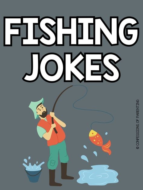 Grey image with white text reading Fishing jokes on it with a cartoon image of a man fishing Fish Jokes Hilarious, Fishing Quotes Funny Hilarious, Fishing Jokes Humor Hilarious, Fishing Cards For Men, Fishing Sayings Funny, Fishing Birthday Quotes, Happy Birthday Fishing Funny, Fishing Puns, Fish Jokes