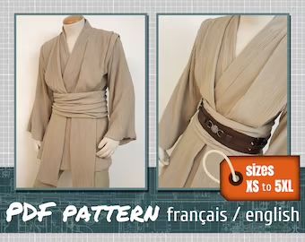 Star Wars Sewing, Jedi Robes, Jedi Tunic, Star Wars Outfit, Andrea Lopez, Jedi Robe, Jedi Cosplay, Jedi Costume, Tunic Sewing Patterns