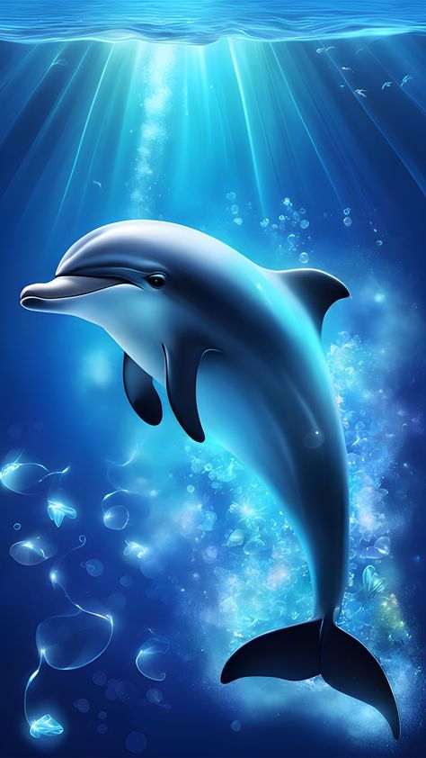 Dolphin Drawing, Dolphin Images, Dolphin Photos, Dolphin Painting, Dolphin Art, Underwater Painting, Wild Animals Pictures, A Dolphin, Beautiful Sea Creatures