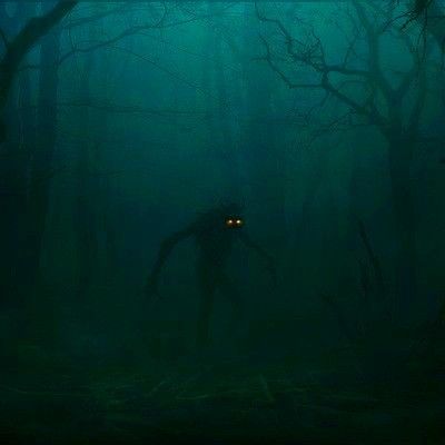 Creature Aesthetic Dark, Scary Forest Creatures, Dark Forest Spirit Aesthetic, Monsters In The Woods, The Rake Creature, Rake Creature, Scary Jungle, Evil Incarnate, Appalachian Horror