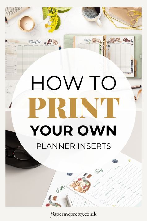 This is your detailed guide on printing A5 planner inserts, including recommendations for the best printers and paper to use, as well as step-by-step instructions on how to print various types of planner pages for the best planning experience. #a5planner #plannerinserts #stationery #printables #planner Printables Planner, Pretty Stationery, A5 Planner Inserts, Types Of Planners, Print Planner, Best Printers, Your Pretty, A5 Planner, Calendar Pages