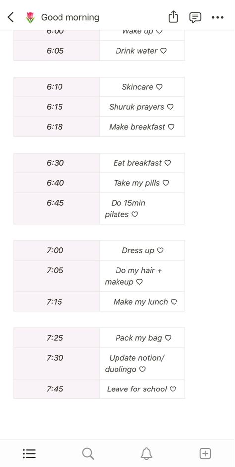 Morning Routine Notion, Notion Layout, Model Beauty Secrets, Learning Template, Notion Inspo, My Morning Routine, Routine Ideas, Productive Morning, Notion Templates