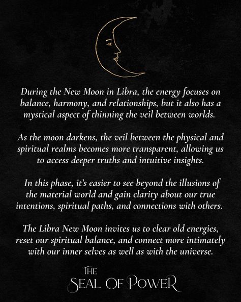 Libra New Moon October, 2nd The Veil between the Worlds, becomes thinner. The solar eclipse, which coincides with the New Moon in Libra, will occur on October 2, 2024, and will last approximately six hours in total. Here are the key times in Pacific Time (PT), which you can adjust to your local time zone: Full Eclipse Begins 9:50 a.m. PT Maximum Eclipse: 11:45 a.m. PT Full Eclipse Ends: 1:39 p.m. PT Partial Eclipse Ends: 2:57 p.m. PT Divine Timing During the New Moon in Libra, the ene... October New Moon, Libra New Moon, Moon In Libra, Partial Eclipse, Divine Timing, Deep Truths, Material World, October 2, Time Zone