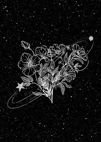 Flower Space Tattoo, Planets And Flowers Tattoo, Space Flowers Tattoo, Flower And Space Tattoo, Floral Space Tattoo, Space Flower Tattoo, Celestial Flowers, Space Tattoo Sleeve, Spaceship Tattoo