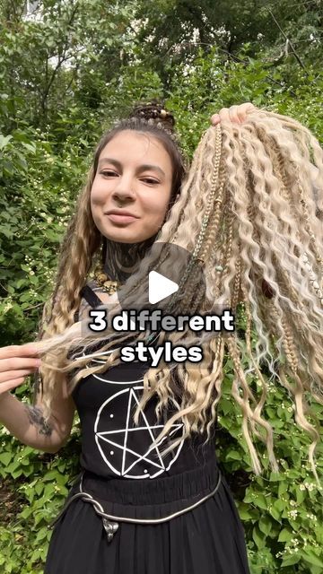 BasiliskHairs ⭐️ DREADS extensions on Instagram: "Witch or Boho or Viking? ⭐️ READY TO SHIP 
BasiliskHairs.com (link in Bio)

One of our most popular sets with perfect blonde shades - available in 3 jewelry options!

🧙 Witch decorated set
🪷 Boho set
🪓 Viking set

Hybrid Locks (Curls), Dreads, various Braids, With lots of jewelry, charms and beads!

🌎 WORLDWIDE SHIPPING 
#basiliskhairs" Braid In Dreads Extensions, Half Dreaded Hair, Dreads Extensions, Blonde Shades, Lots Of Jewelry, Dread Extensions, Perfect Blonde, Shades Of Blonde, Jewelry Charms