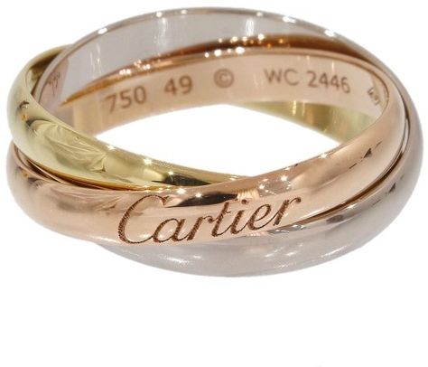 Gold Cartier Ring, Cartier Band, Trinity Cartier, Rose Gold Bands, Gold Oval Ring, Rose Gold Band Ring, Triple Ring, Trinity Ring, Gold Rings Fashion