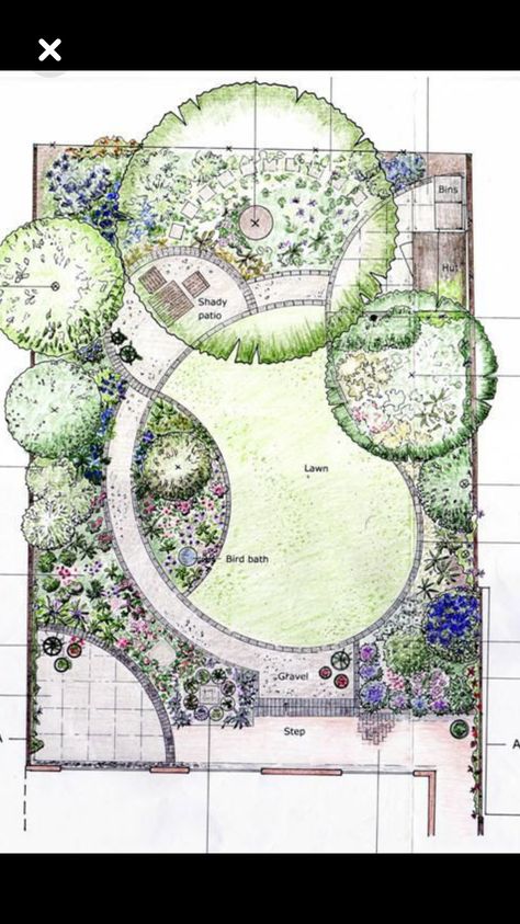 Fibonacci Garden Design, Fibonacci Landscape Design, Backyard Design Plans, Easy Garden Ideas Landscaping, Landscape Design Drawings, Budget Garden, Cottage Garden Design, Garden Design Layout, Flower Garden Design