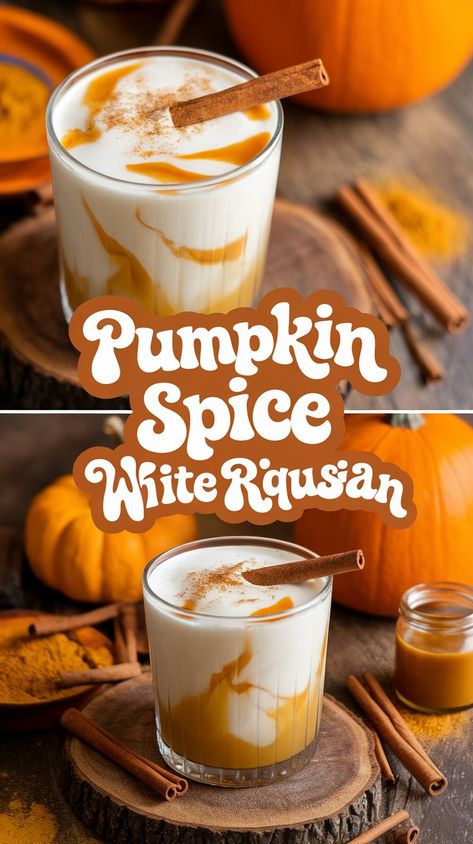 Pumpkin Spice White Russian You Can Make In Minutes ⏱️🍹 Russian Witch Drink, Vodka Christmas Cocktails, Pumpkin Spice White Russian, Salted Caramel Iced Coffee, Homemade Pumpkin Spice Syrup, Recipes With Vodka, Leftover Pumpkin, Homemade Pumpkin Spice, Fall Drink