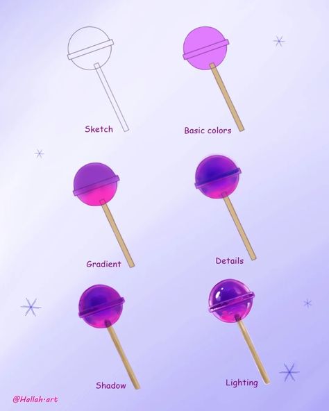 Lollipop Digital Art, Lolipop References Drawing, Candy Gore Tutorial, Lollipop In Mouth Drawing Reference, How To Draw Lollipop, How To Draw A Lollipop, Salute Hand Reference, Lollipop Reference Drawing, How To Shade Metal