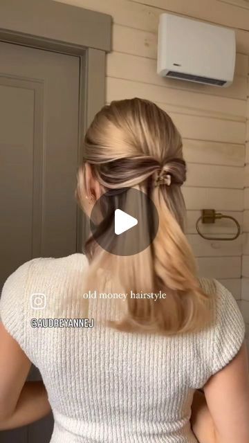 Enburg on Instagram: "💰 Old Money Hairstyle 💰  Bringing you another easy and cute hairstyle that you can do quickly.  Casual or dressy - done and out the door in no time.   #trendingoldmoneyhairstyle #hairstyles #updohairstyles #oldmoneyhairstyle #oldmoneyhairstyles #cuteandeasyhairstyles #cuteandeasyhair #trendingupdos #trendingupdohairstyle" Cute Simple Hairstyles, Cute Hairstyle, Half Up, Hair Updos, No Time, Old Money, The Door, Cute Hairstyles, You Can Do